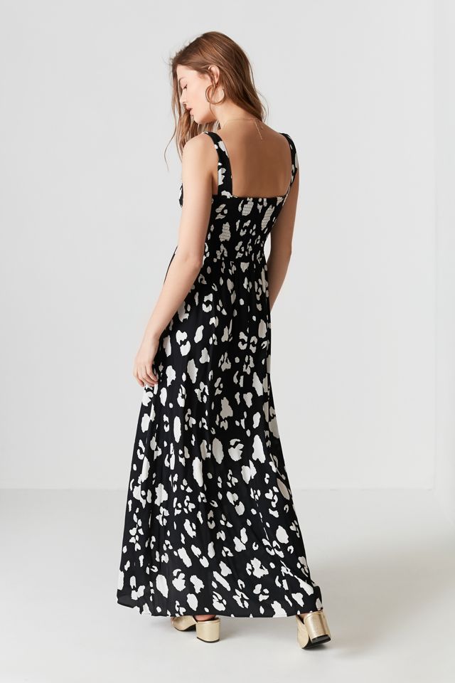 amanda smocked dotted maxi dress Clover Midi Dress in Cotton