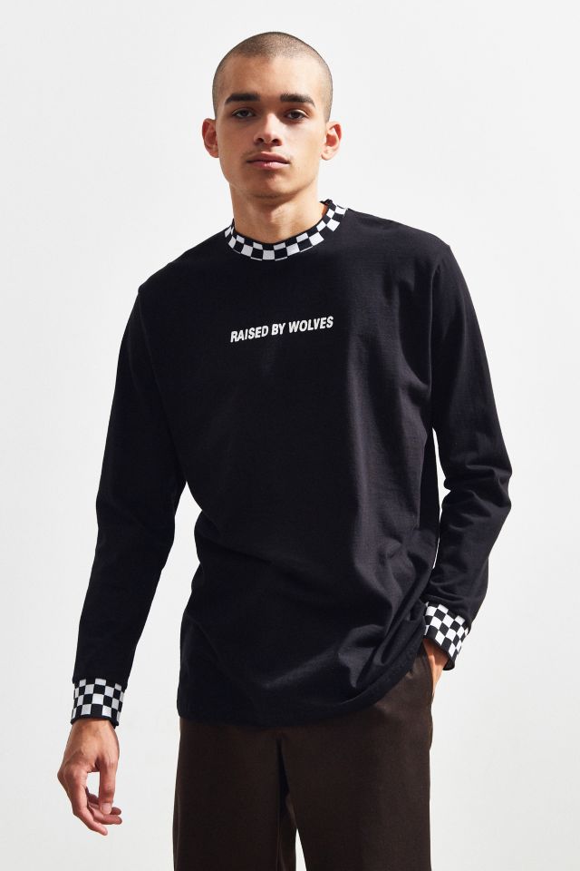 Raised By Wolves Checkered Long Sleeve Tee #1