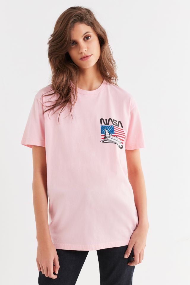 NASA Spaceship + Flag Tee #3