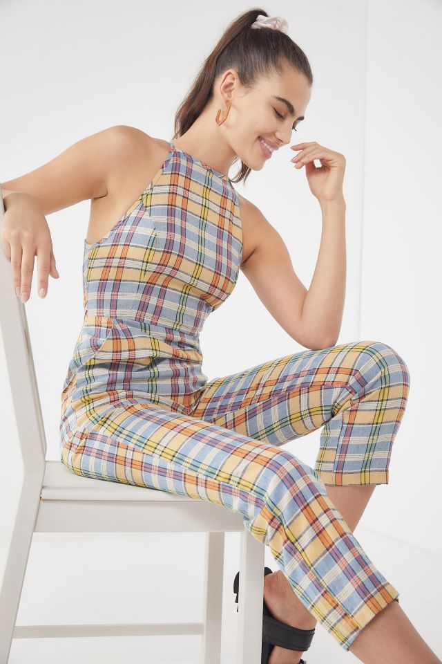 UO Hattie High-Neck Linen Jumpsuit #2