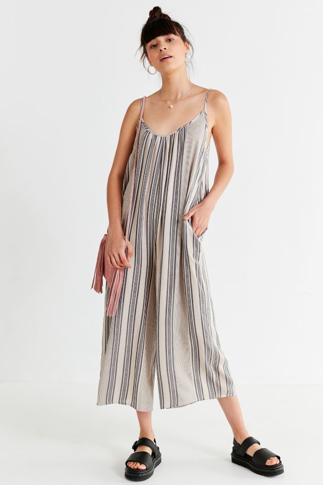 UO Shapeless Gauzy Striped Jumpsuit #1