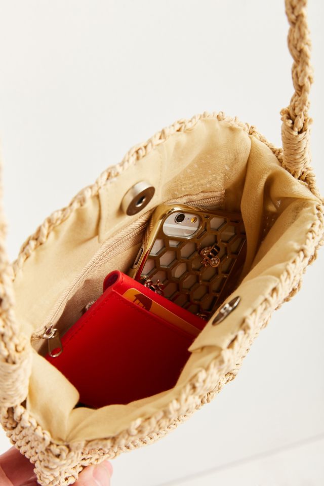 Small Circle Straw Round Crossbody Bag #2
