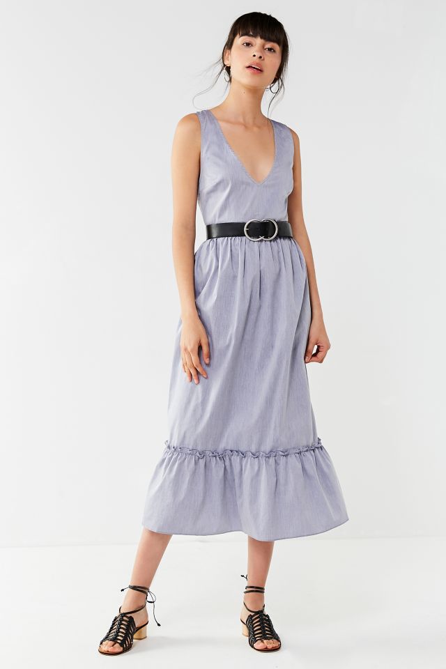 Robe Mi-Longue à Encolure en V UO #3