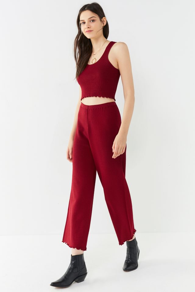 UO Ribbed Knit Cropped Sweater Tank Top #1