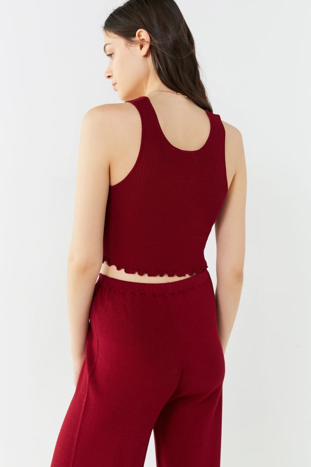 UO Ribbed Knit Cropped Sweater Tank Top #2