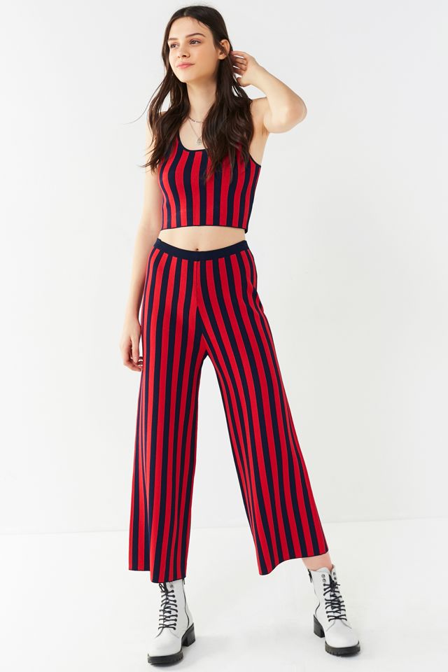UO Striped Sweater Wide-Leg Pant Urban Outfitters