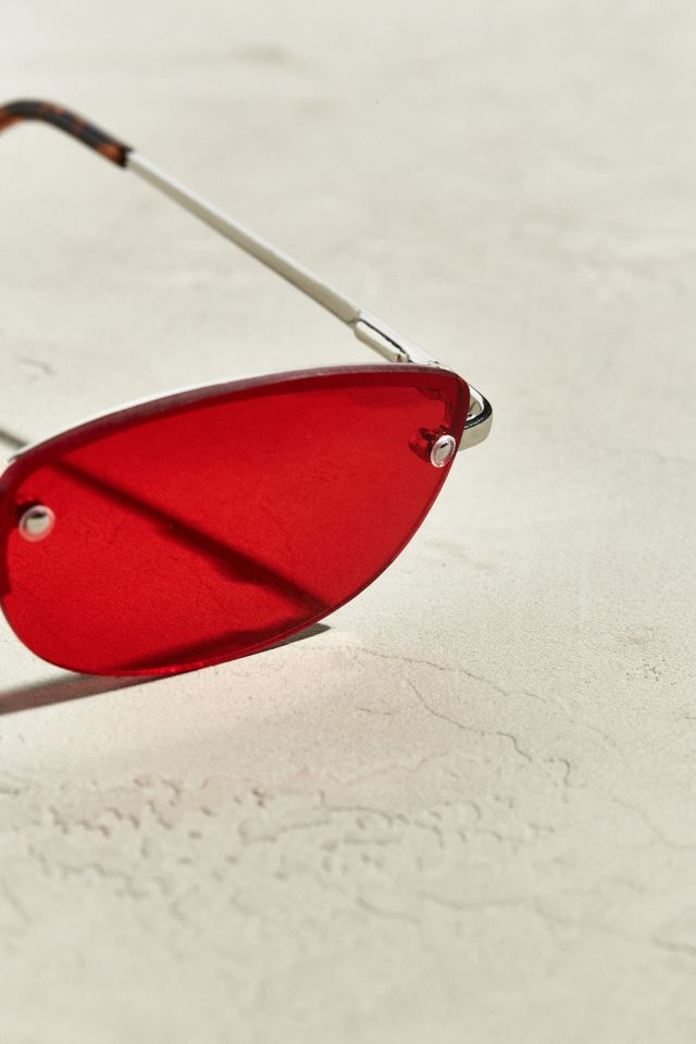 Rimless Rounded Rectangle Sunglasses #2