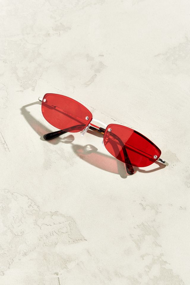 Rimless Rounded Rectangle Sunglasses #4