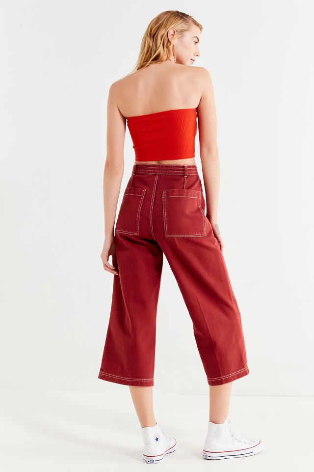 BDG Contrast Stitch Carpenter Jean - Red #1