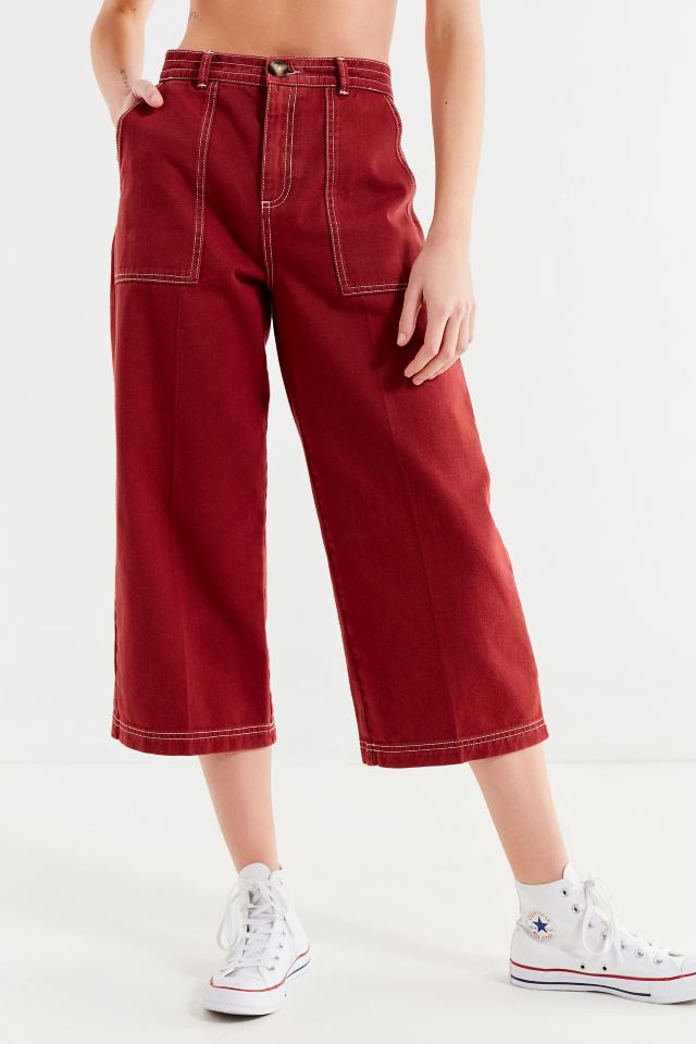 BDG Contrast Stitch Carpenter Jean - Red #2