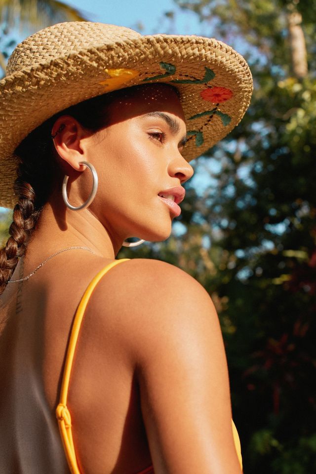 Brixton Jenna II Floral Embroidered Rancher Hat