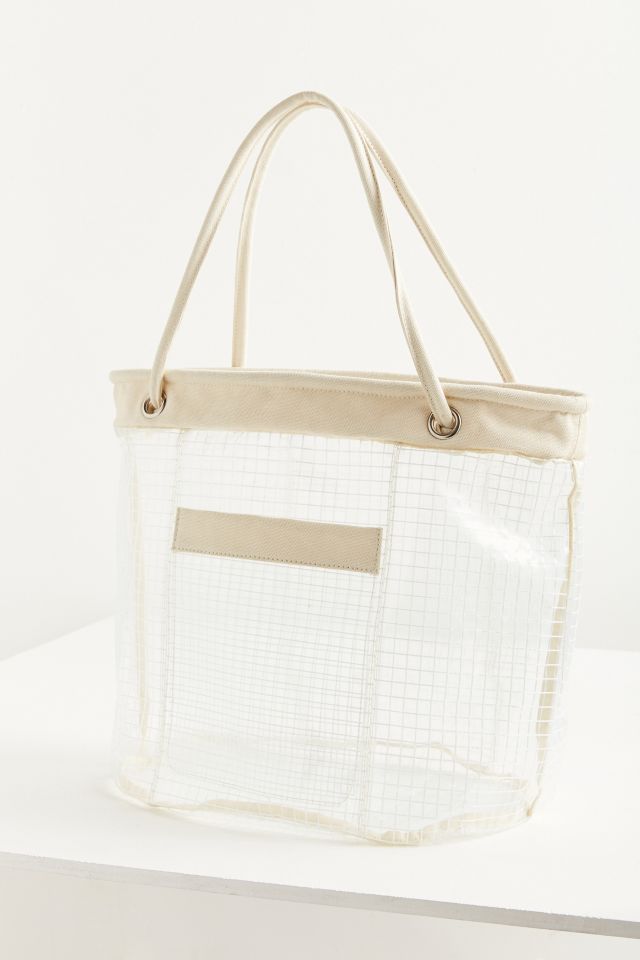 Grid Plastic Bucket Tote Bag #1