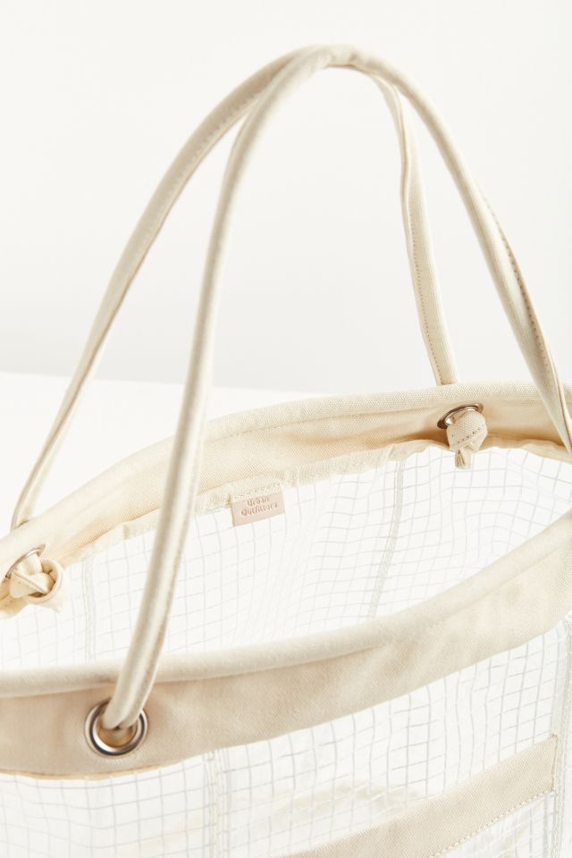 Grid Plastic Bucket Tote Bag #3
