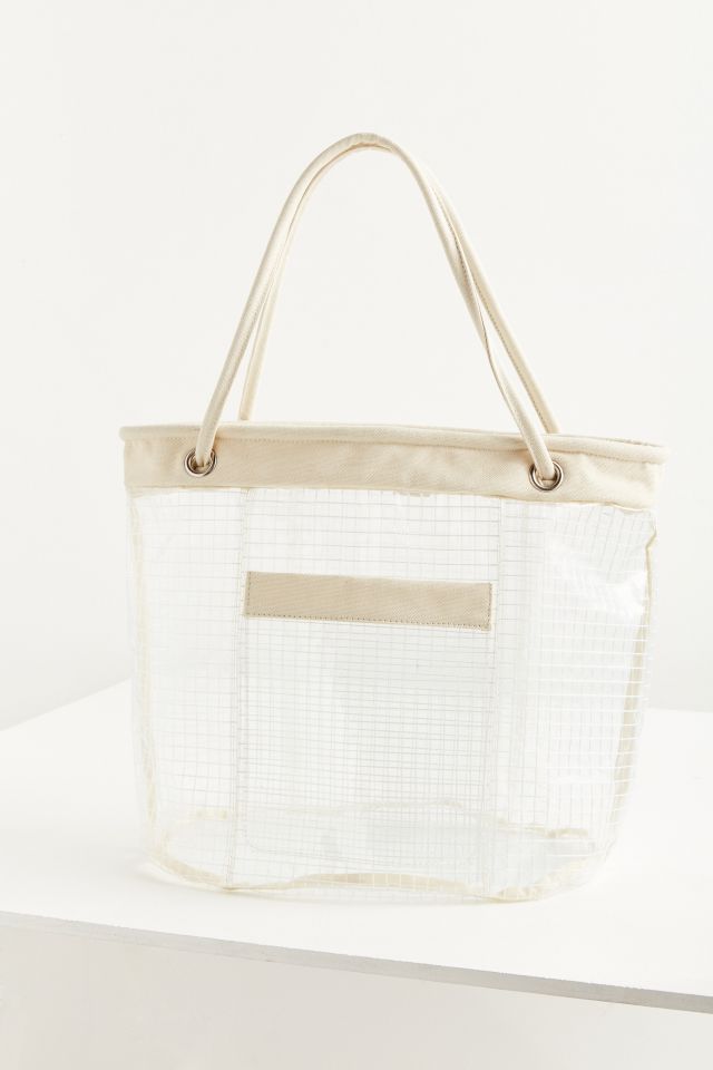 Grid Plastic Bucket Tote Bag #4