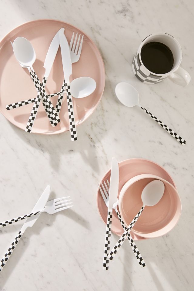 12-Piece Checkered Flatware Set #2