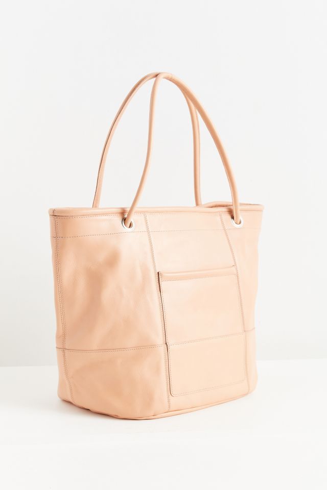 Leather Bucket Tote Bag #1