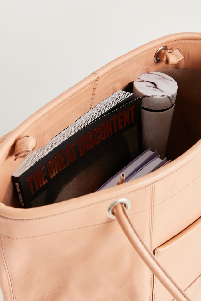 Leather Bucket Tote Bag #2