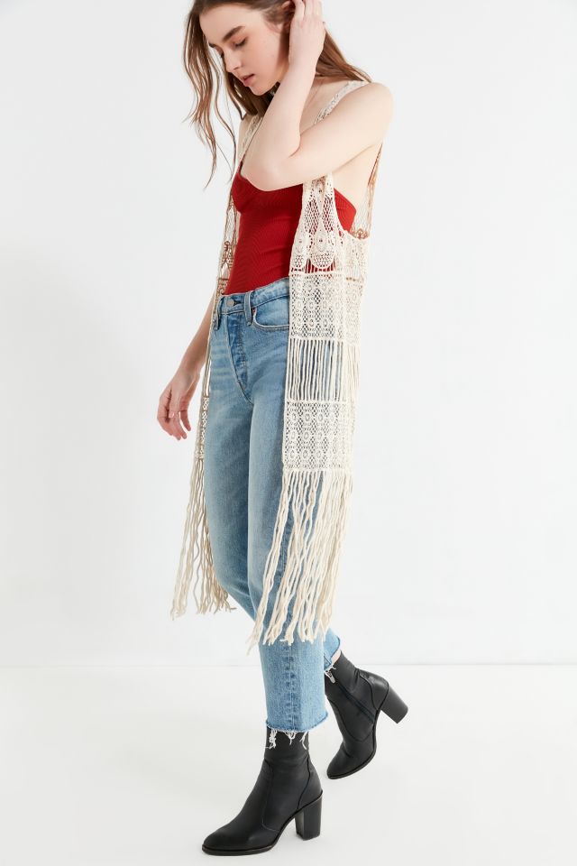 Crocheted Fringe Vest #2