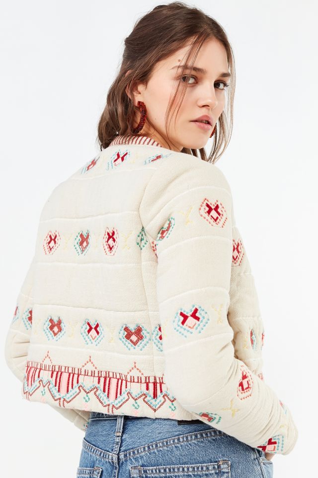 UO Embroidered Bolero Jacket #1