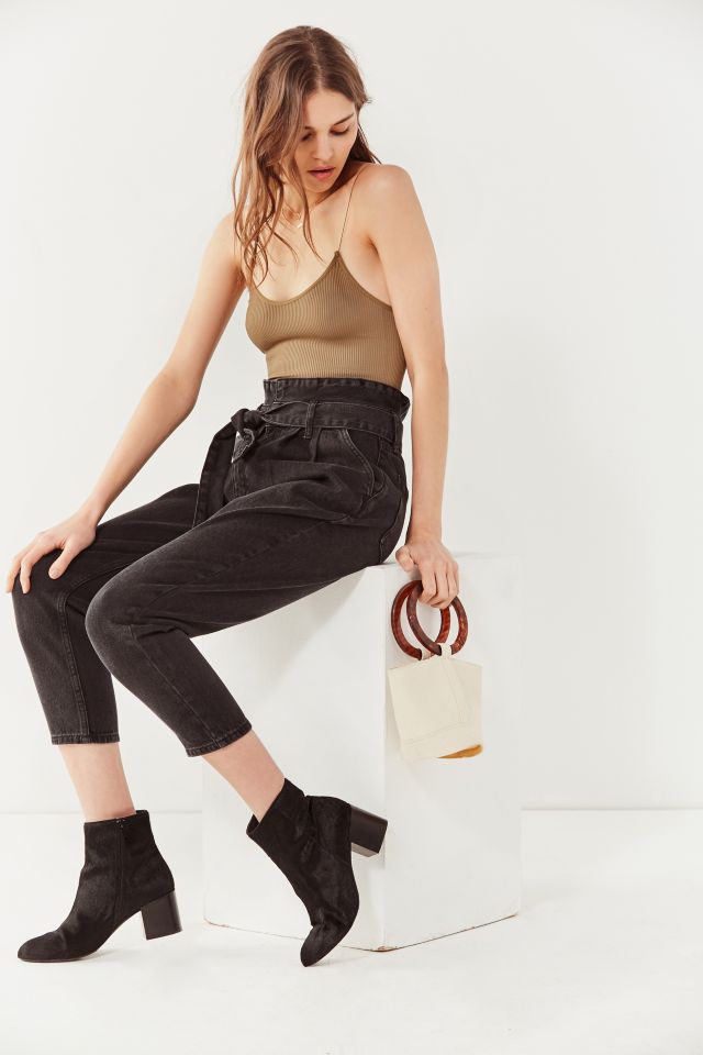 Jeans Carrot à taille haute avec ceinture BDG #4