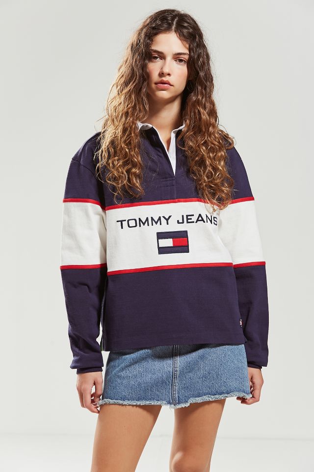 Tommy Jeans Colorblock Rugby Shirt | Urban Outfitters