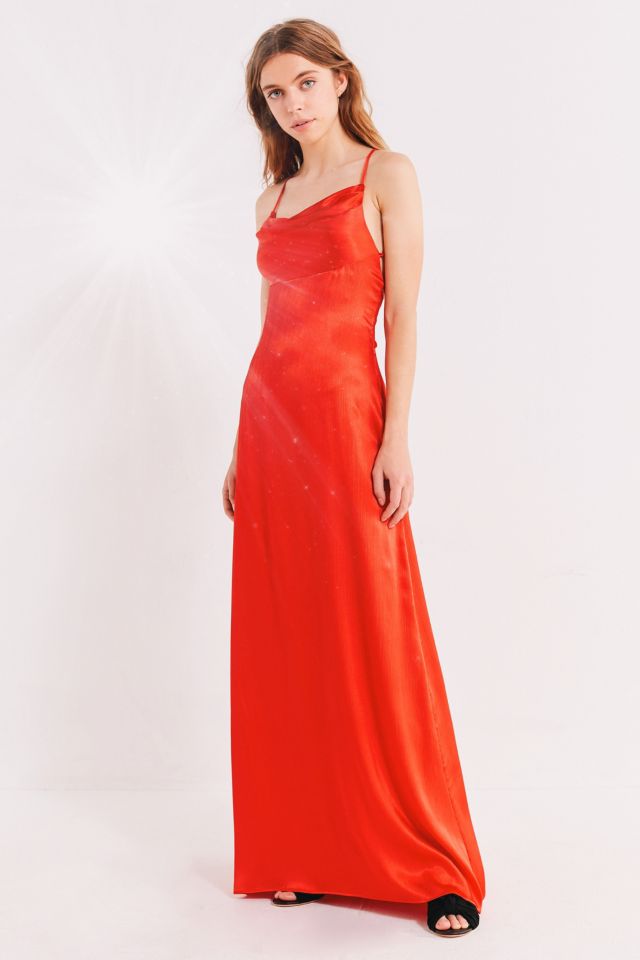 Urban outfitters store red satin dress