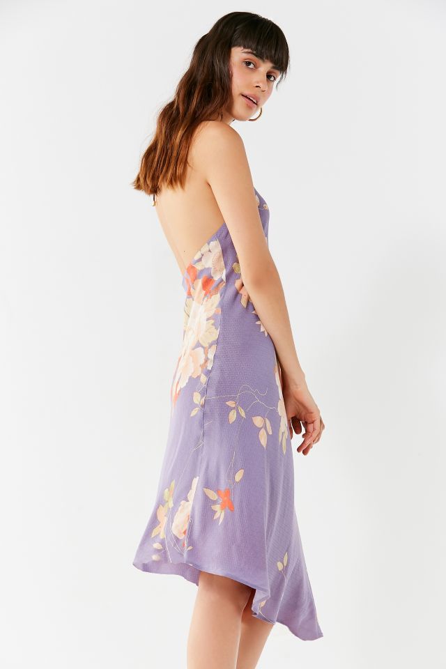 UO Blooming Asymmetrical Hem Midi Dress #1