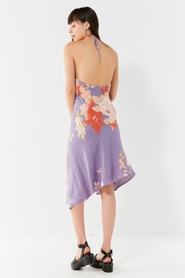 UO Blooming Asymmetrical Hem Midi Dress #2