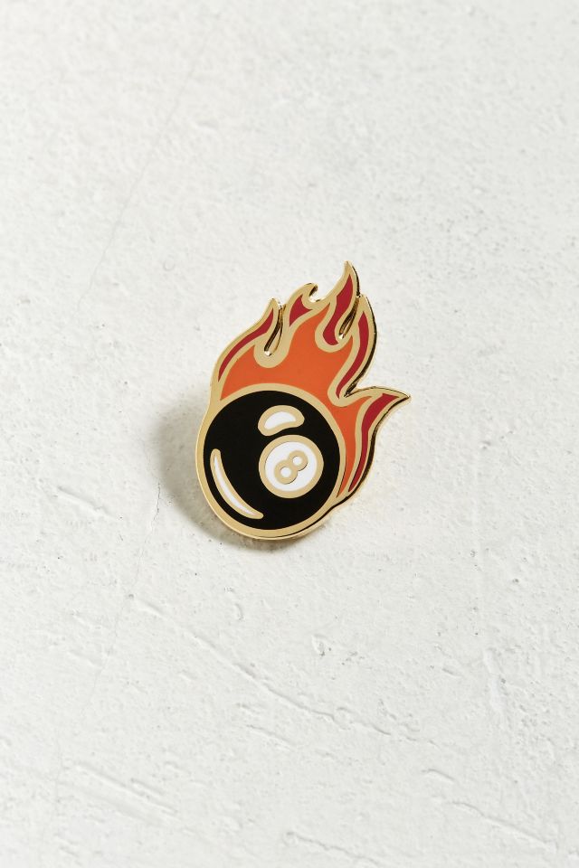 Pintrill Flaming 8-Ball Pin | Urban Outfitters Canada