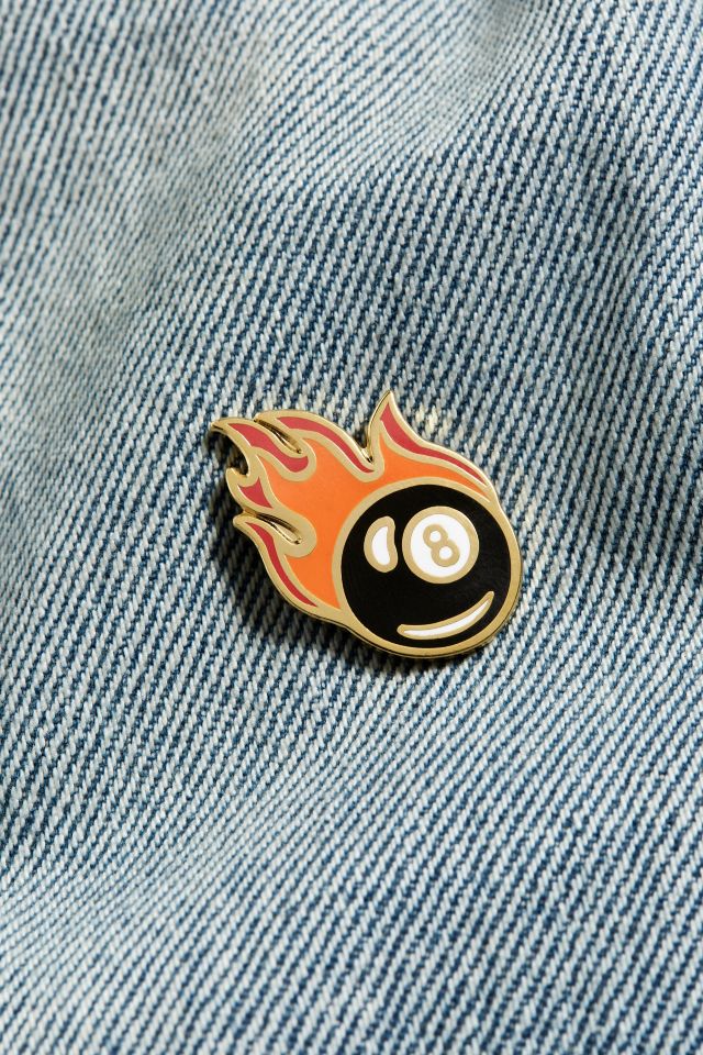 Pintrill Flaming 8-Ball Pin | Urban Outfitters Canada