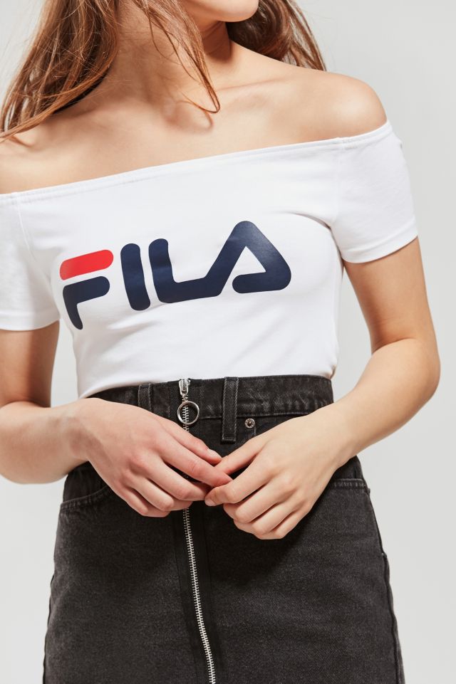 Fila off the shoulder on sale top