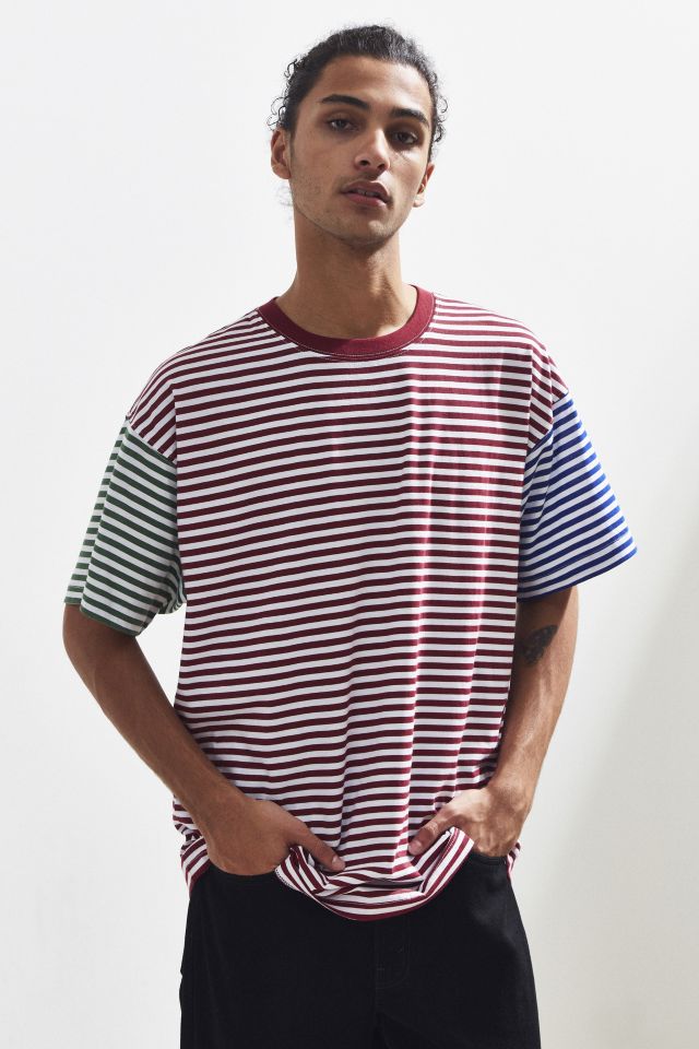 UO Stripe Tri Block Tee | Urban Outfitters