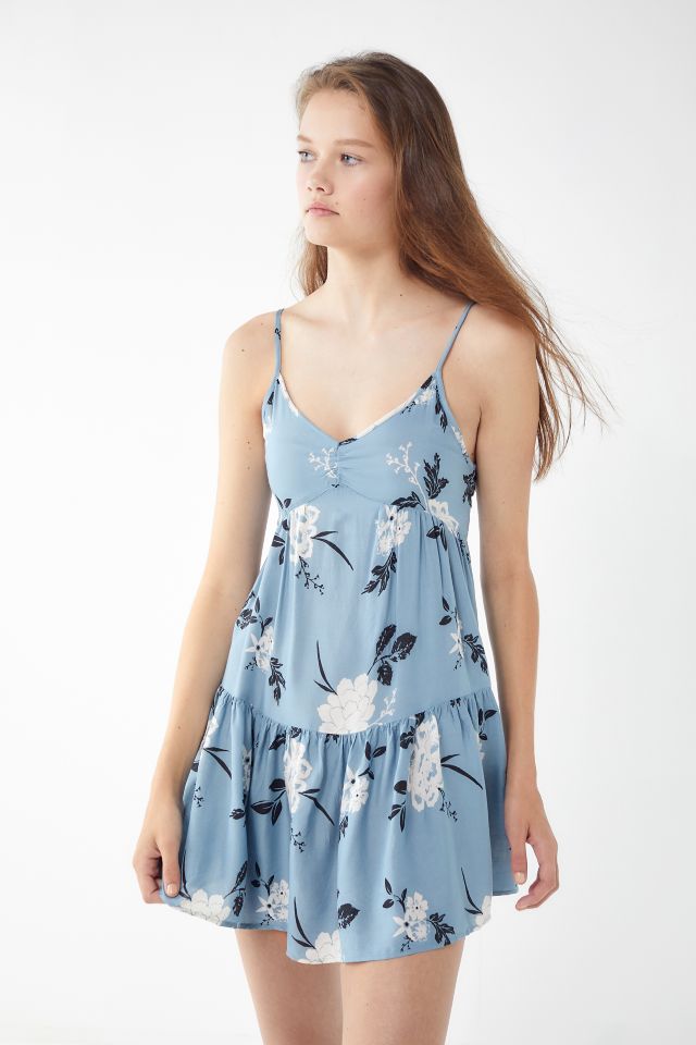 UO Harper Tiered Lace-Up Babydoll Dress #3