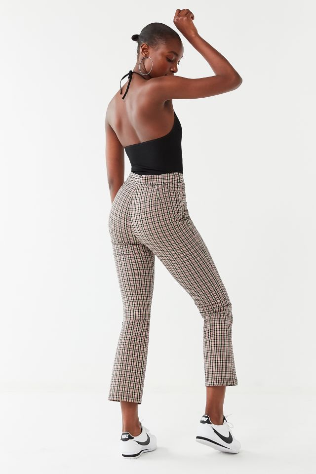 UO Leila Plaid Cropped Flare Pant #2