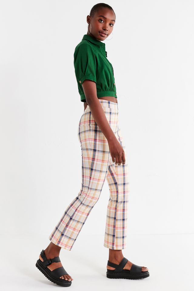 UO Leila Plaid Kick Flare Pant