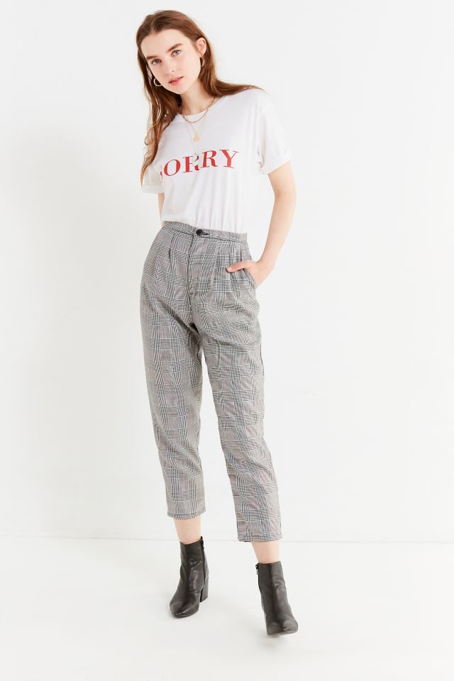 Plaid trouser hot sale pants womens