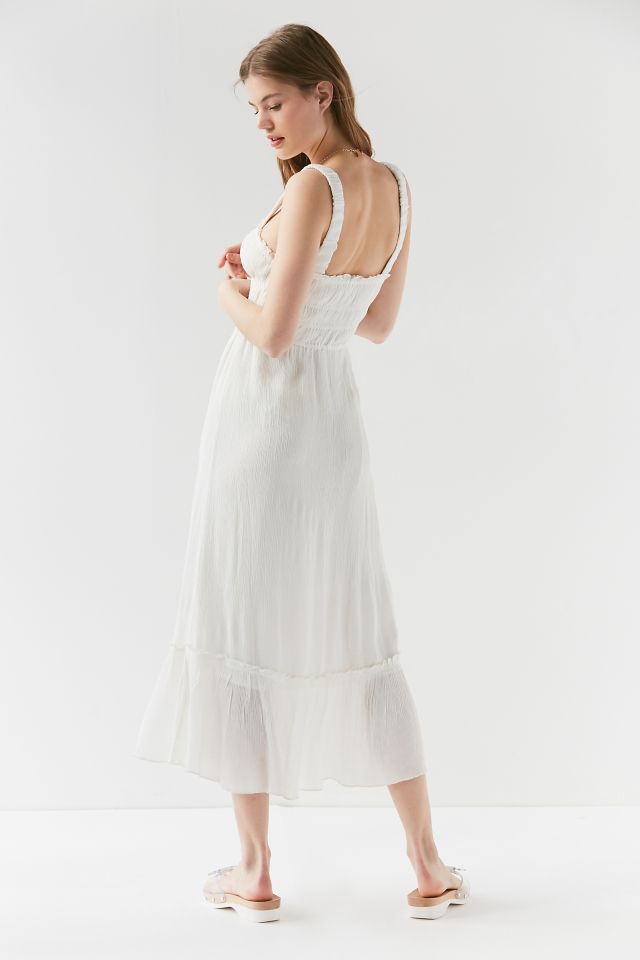 UO Ophelia Ruffle Hem Midi Dress #1