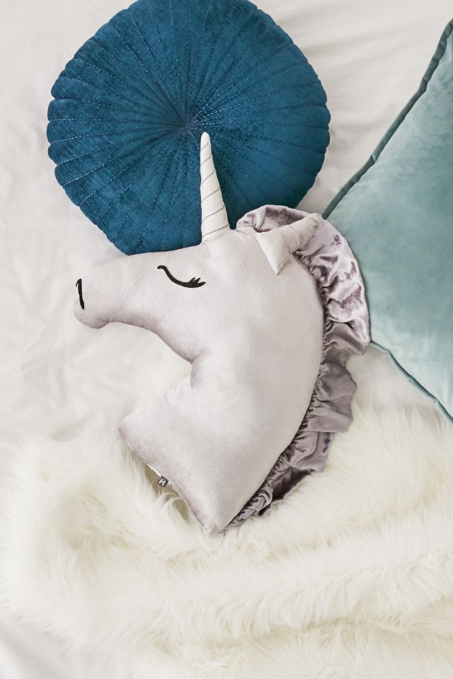 Velvet Unicorn Throw Pillow #2