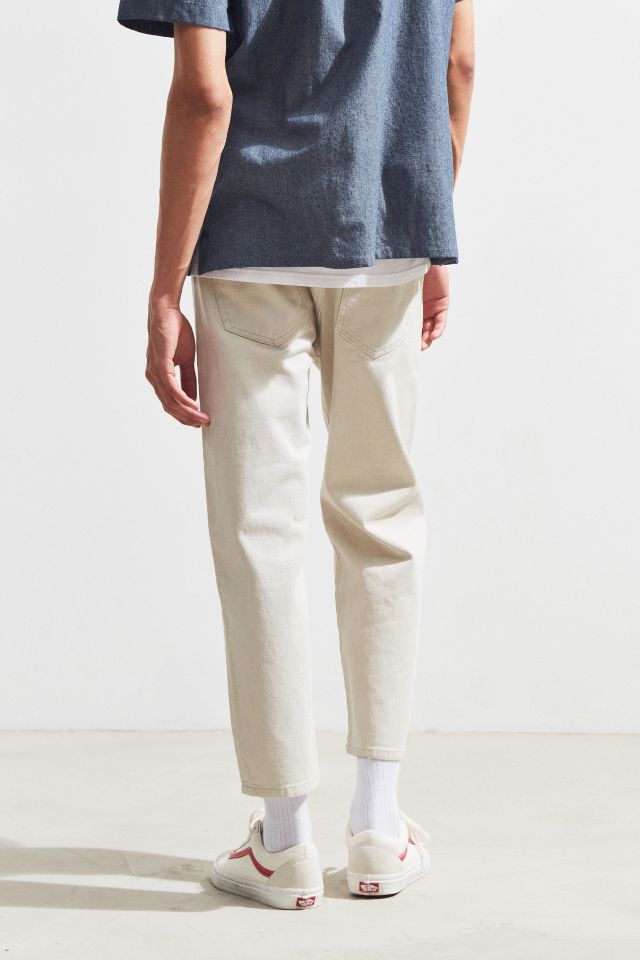 Dr. Denim Otis Buff Beige Cropped Relaxed Jean #3