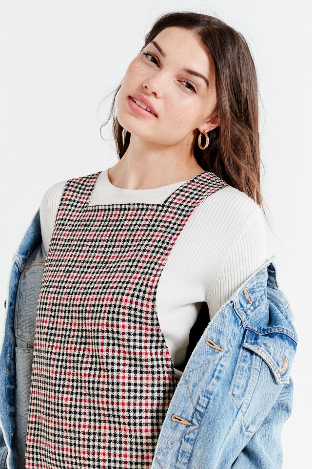 UO Checkered Pinafore Dress #4