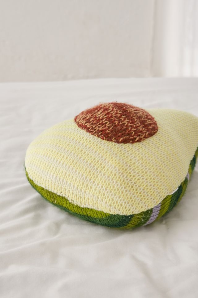 Avocado Crochet Throw Pillow #1