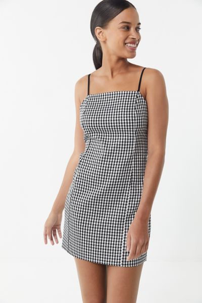 Checkered mini slip dress best sale