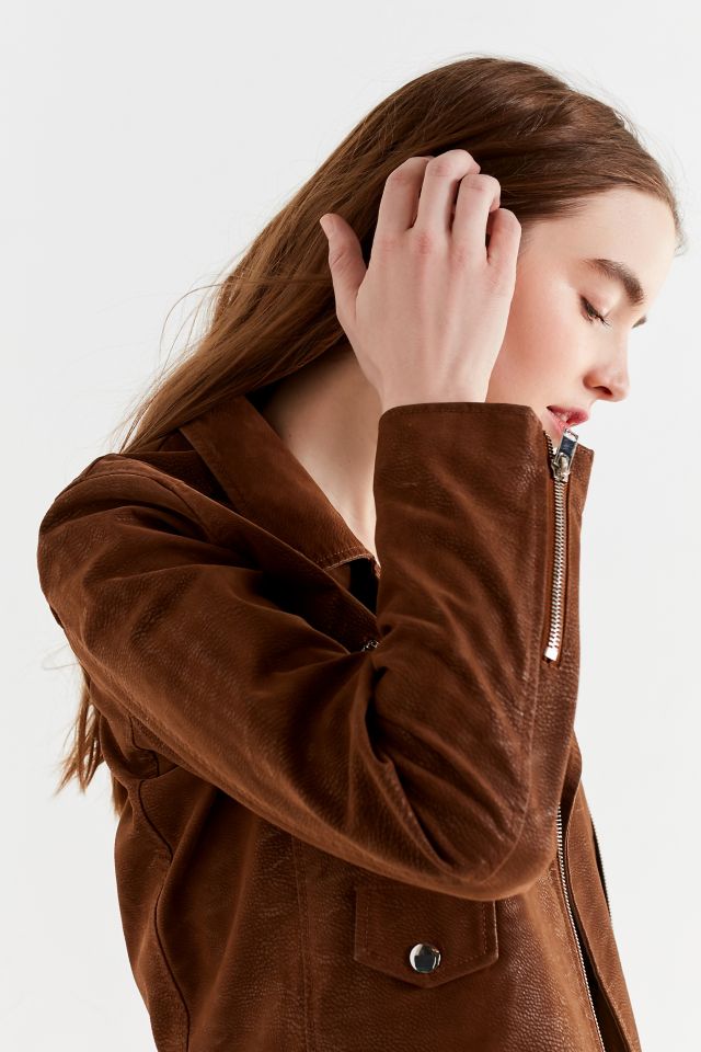 UO Faux Suede Moto Jacket #5