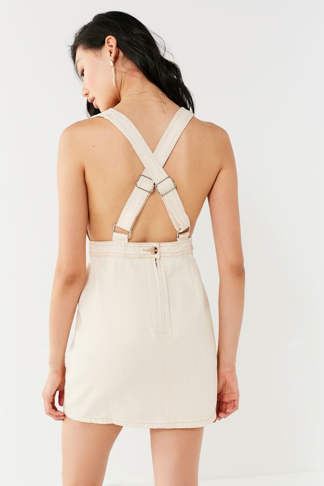 UO Plunge V-neck Denim Mini Dress #3