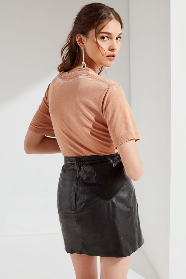Vintage Leather Mini Skirt #1