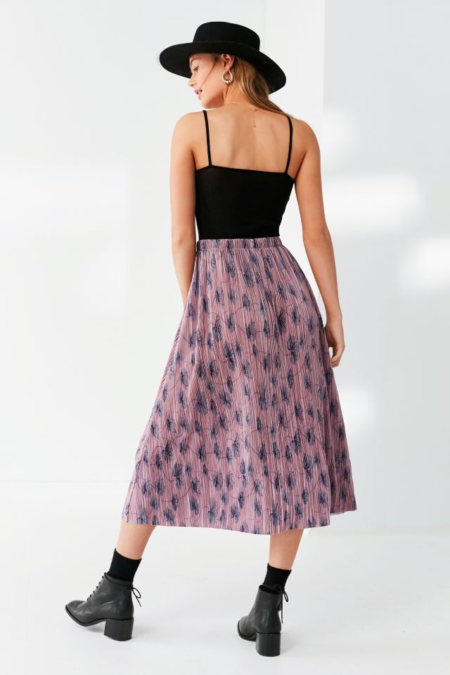 UO Sasha Plisse Midi Skirt