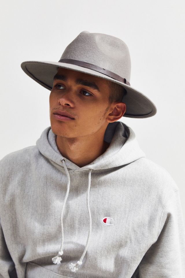 Wide Brim Grey Fedora #1