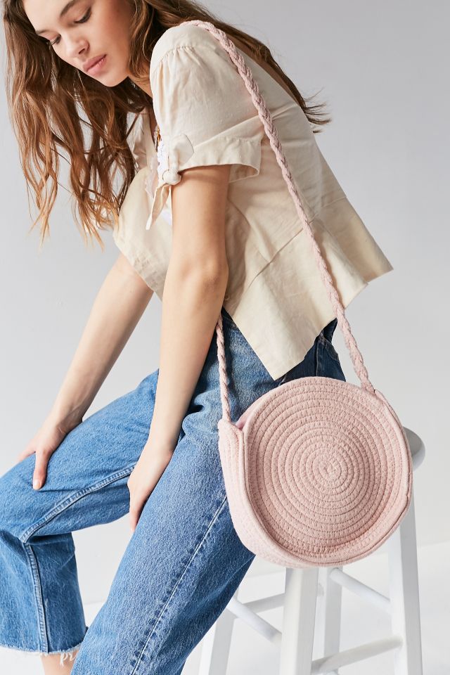 Circle Woven Crossbody Bag