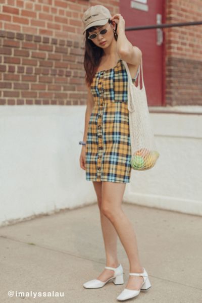 Urban outfitters black denim hot sale dress