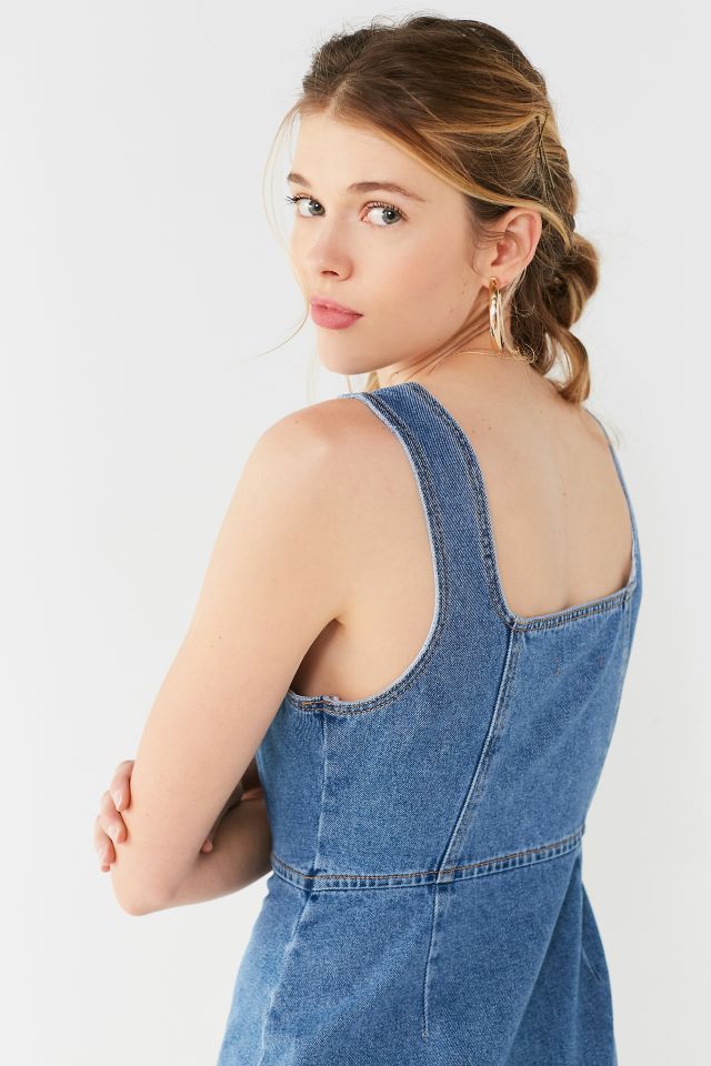 Urban outfitters denim button hot sale dress